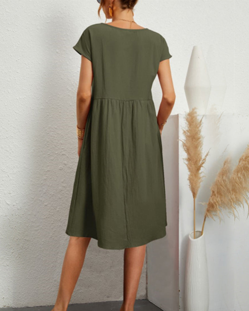Robe ample à encolure ronde