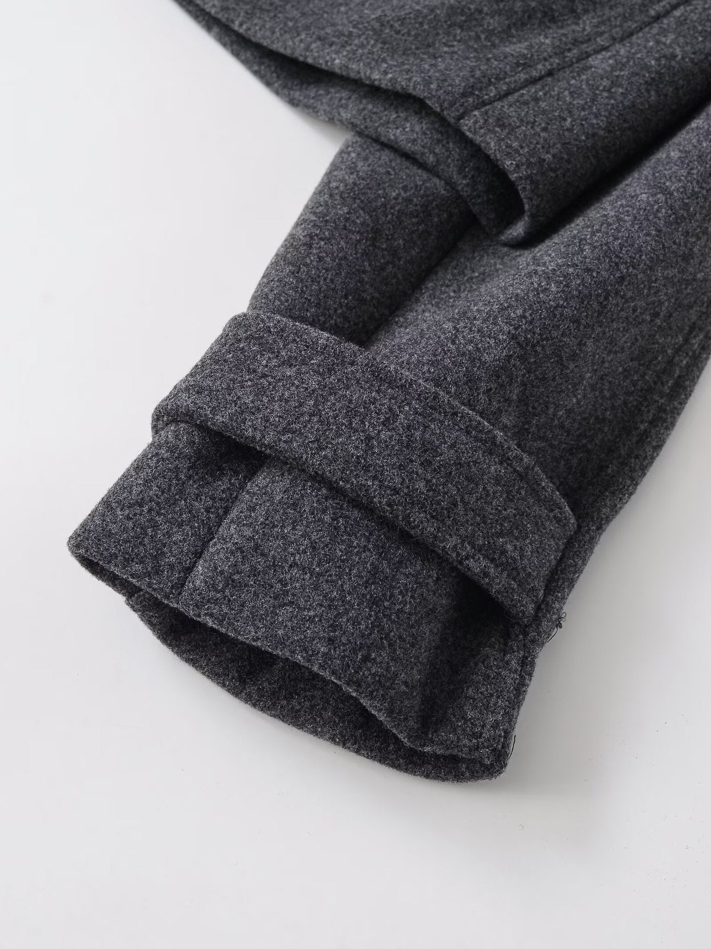 Veste Courte Gris Foncé en Mélange Laine™