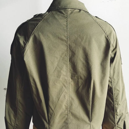 Veste Utility Courte Zippée à Poches Cargo