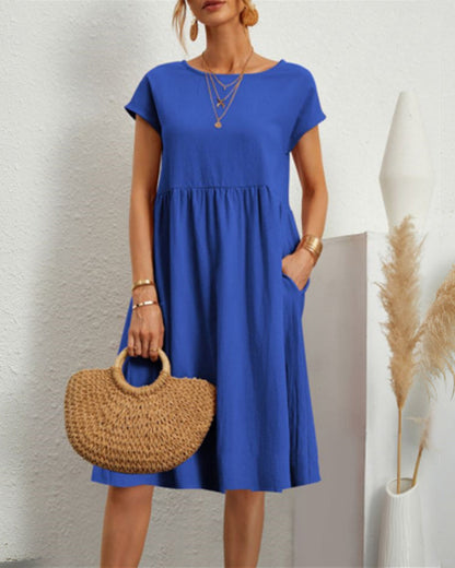 Robe ample à encolure ronde