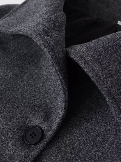 Veste Courte Gris Foncé en Mélange Laine™
