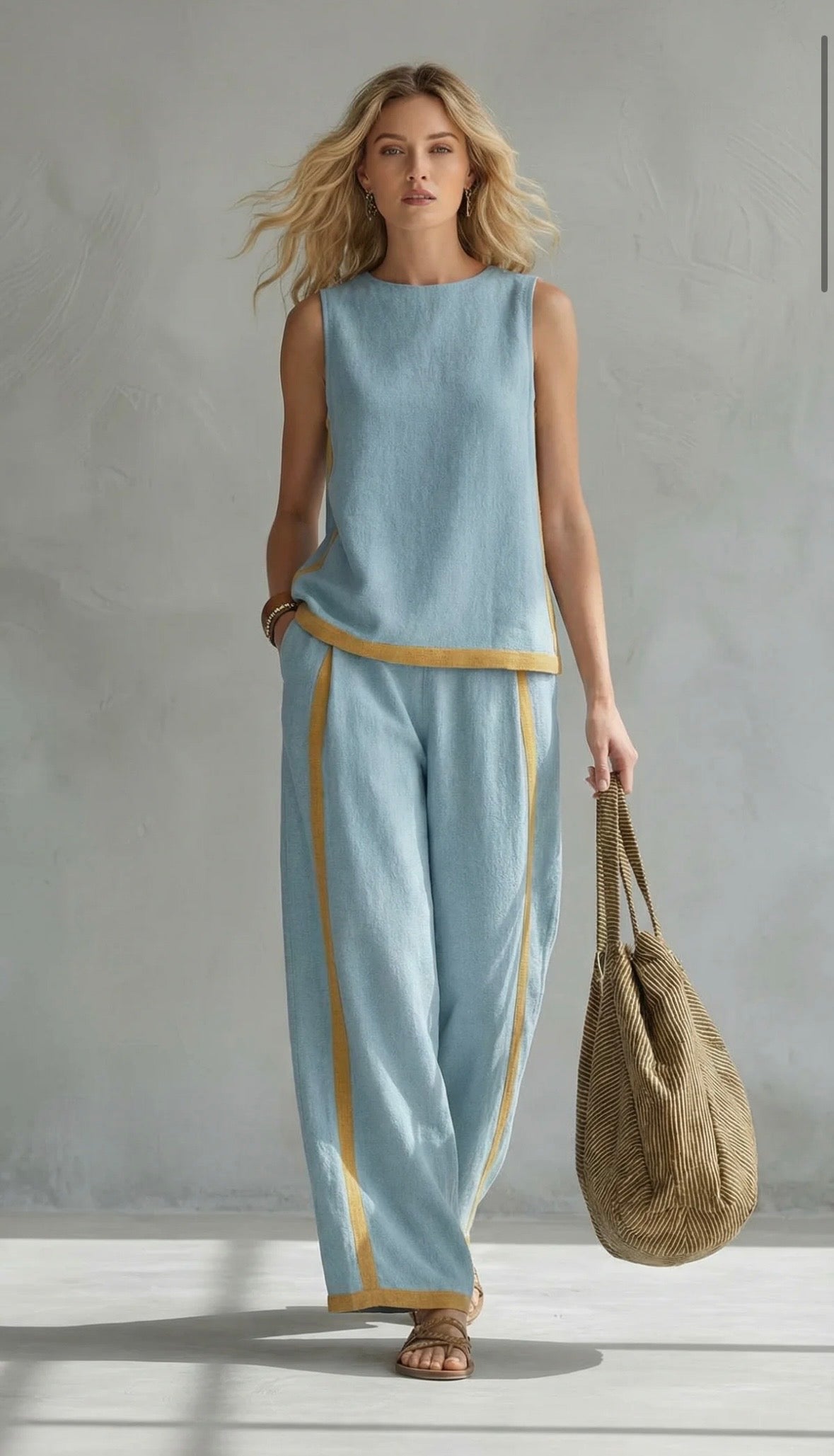 CLERINNE | ENSEMBLE LIN CHIC POUR FEMME