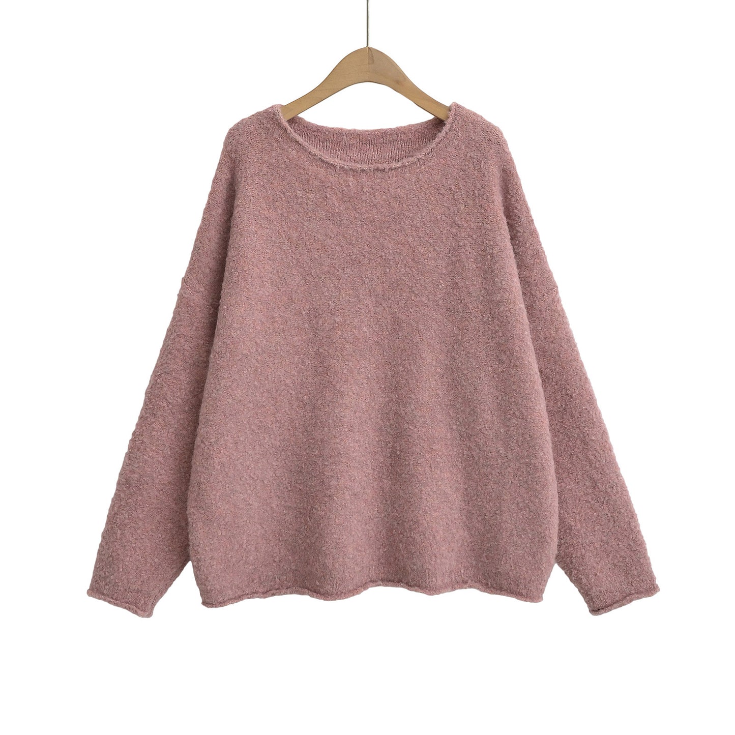 Pull Oversize Doux et Fuzzy Rose Blush