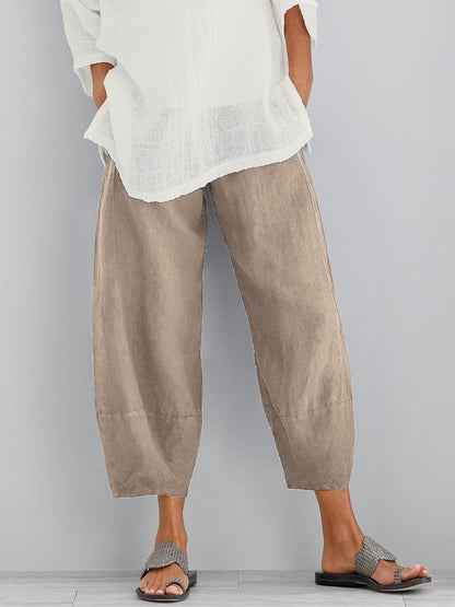 CLERINNE | PANTALONS CROP EN COTON POUR FEMMES