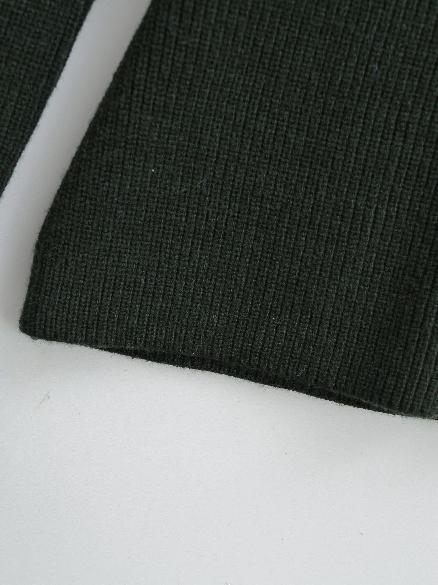 Cardigan Côtelé Zippé Vert Forêt