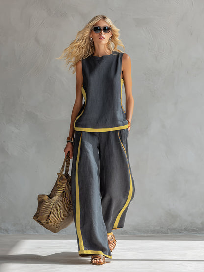 CLERINNE | ENSEMBLE LIN CHIC POUR FEMME