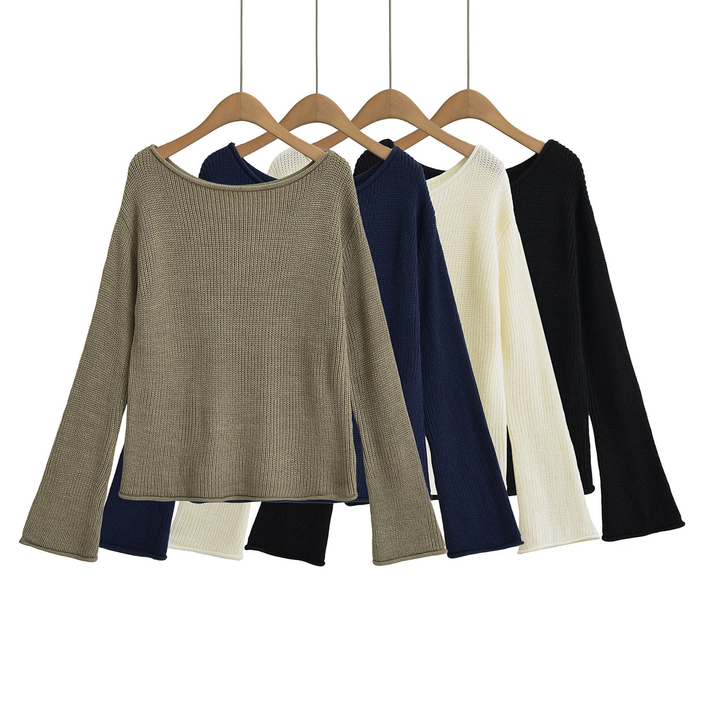 Pull Col Bateau en Maille – Élégance Essentielle