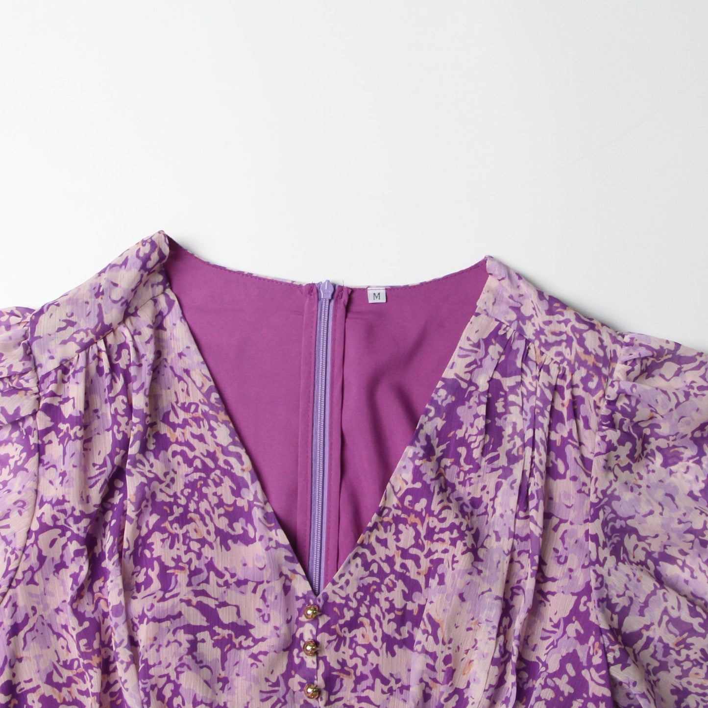 Robe Midi Chiffon Fleurie Violet