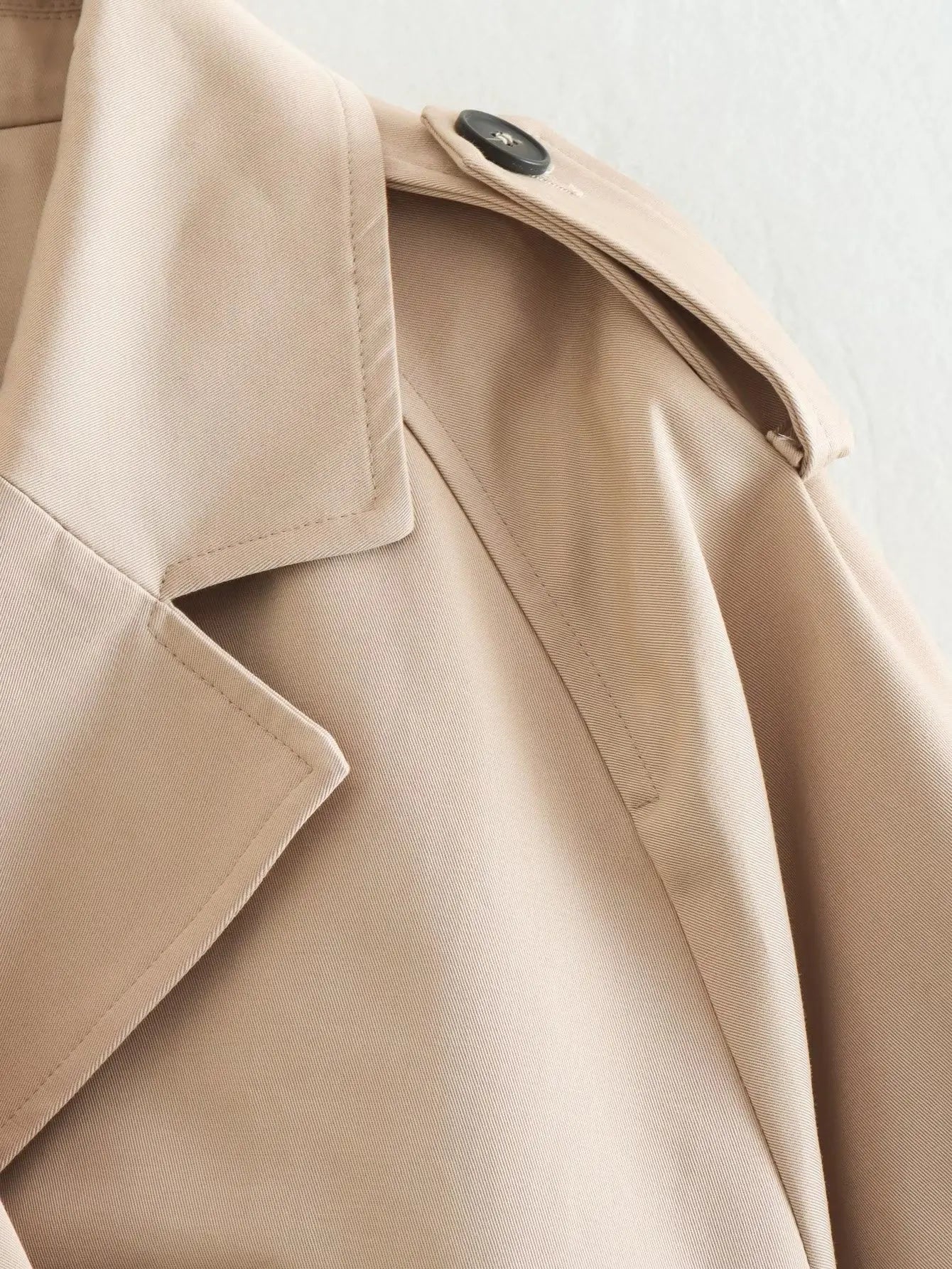 Trench Court Femme Ceinturé Style Classique