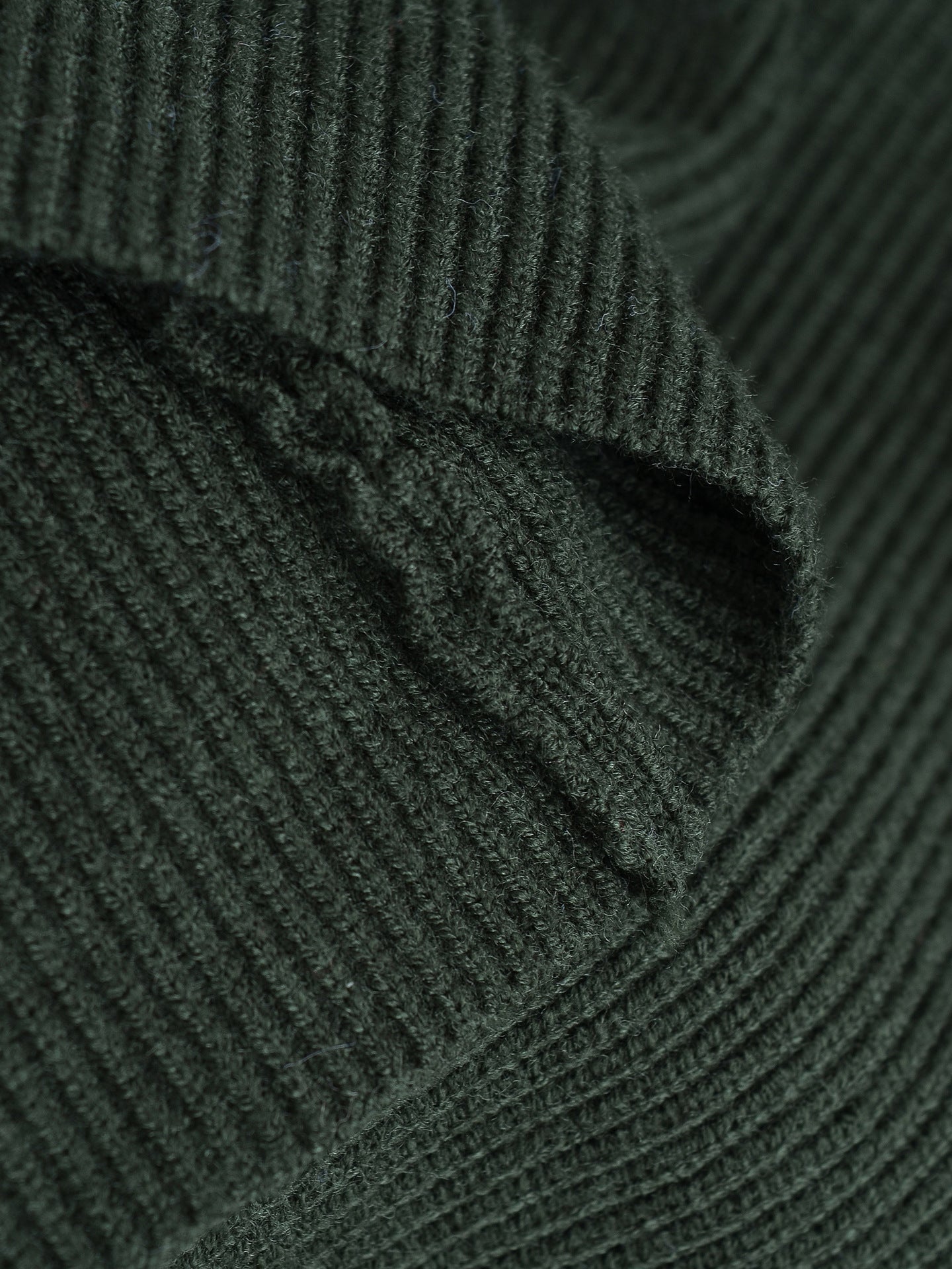 Cardigan Côtelé Zippé Vert Forêt