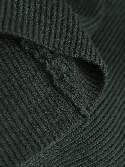 Cardigan Côtelé Zippé Vert Forêt