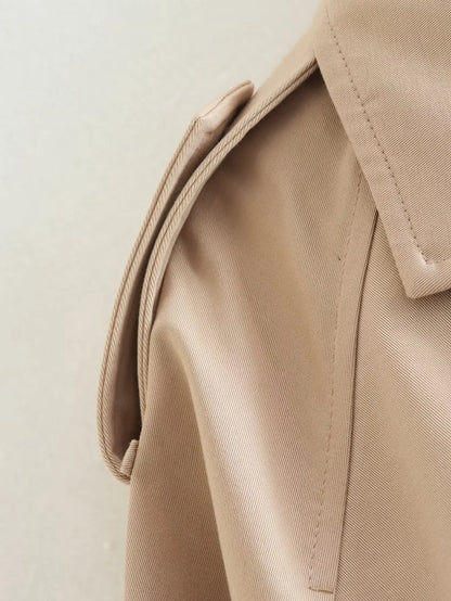 Trench Court Femme Ceinturé Style Classique