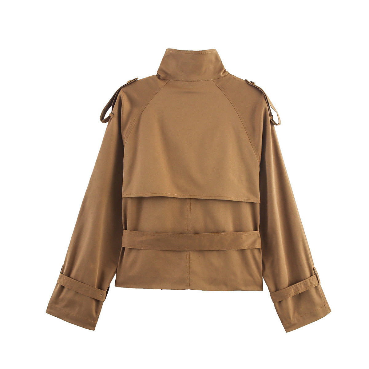 Céleste Trench Court Femme à Col Montant