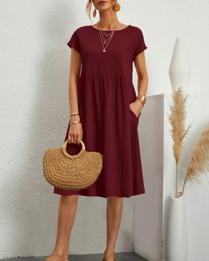 Robe ample à encolure ronde
