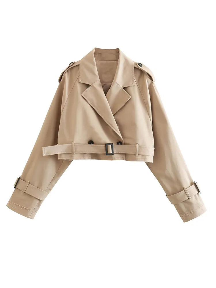 Trench Court Femme Ceinturé Style Classique
