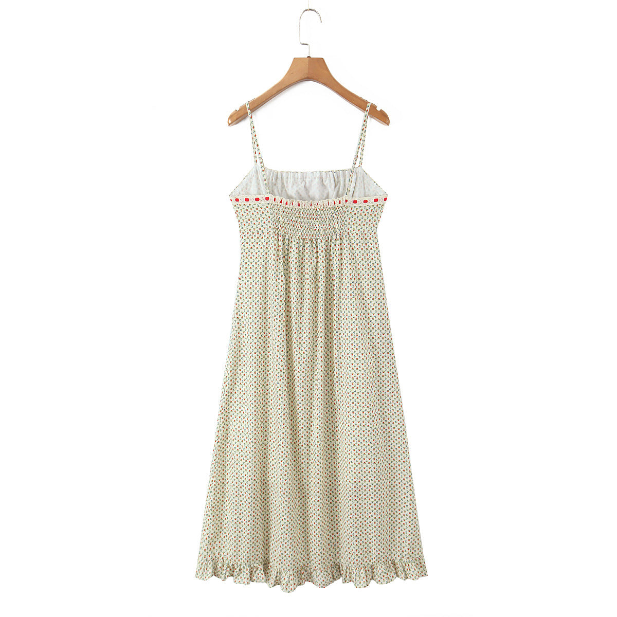 Robe Midi Imprimé Fraises en Coton – Style Vintage