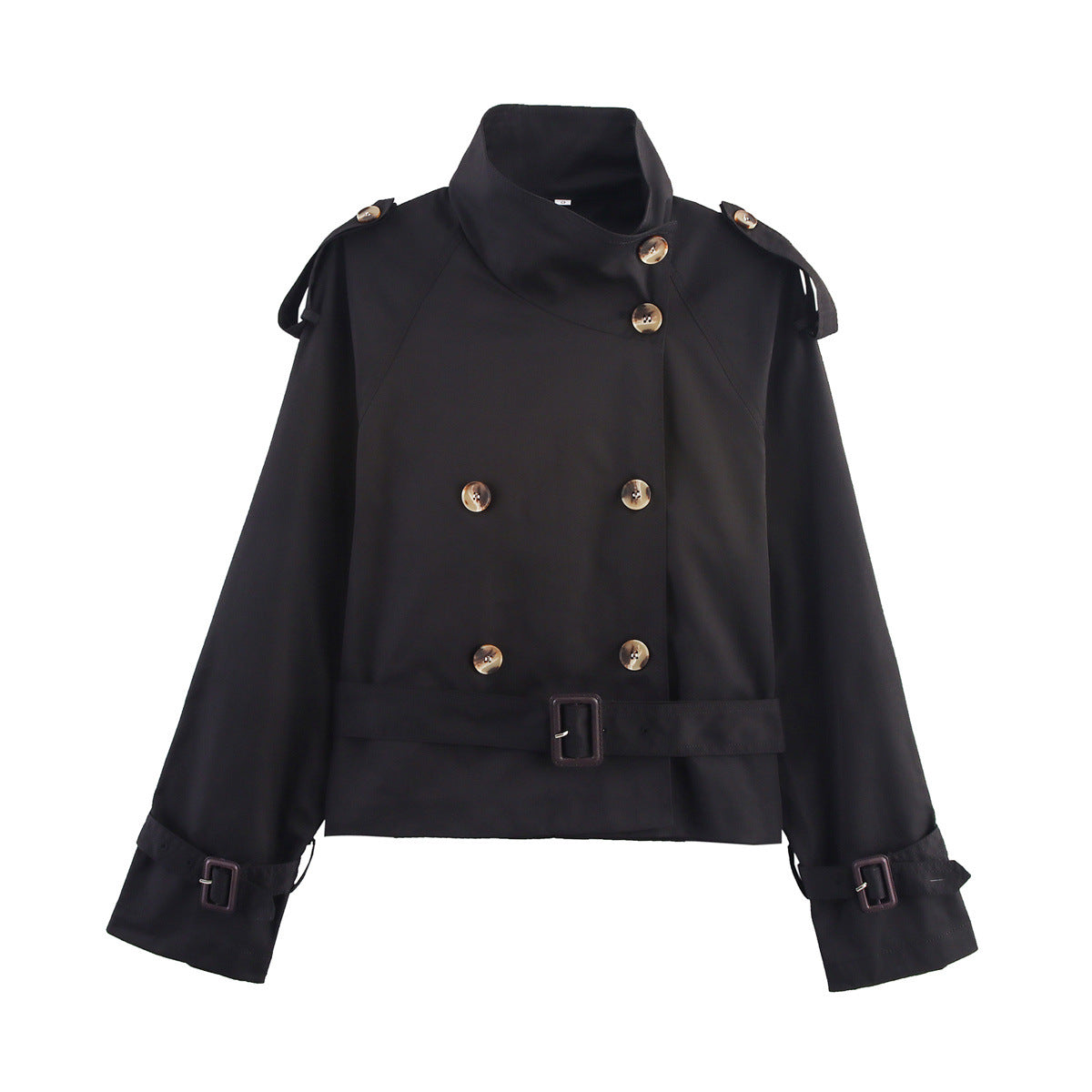 Céleste Trench Court Femme à Col Montant