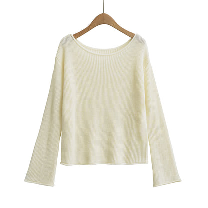 Pull Col Bateau en Maille – Élégance Essentielle