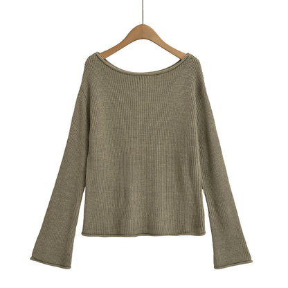 Pull Col Bateau en Maille – Élégance Essentielle