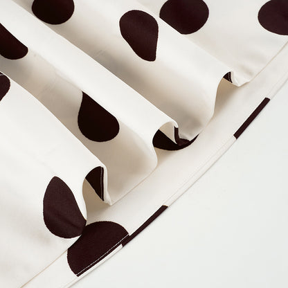 olène Jupe Midi Femme à Pois Taille Haute