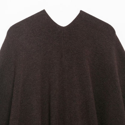 Poncho Frangé Élégant Effet Laine & Cachemire