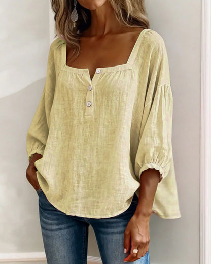 CLERINNE | BLOUSE À COL CARRE POUR FEMMES