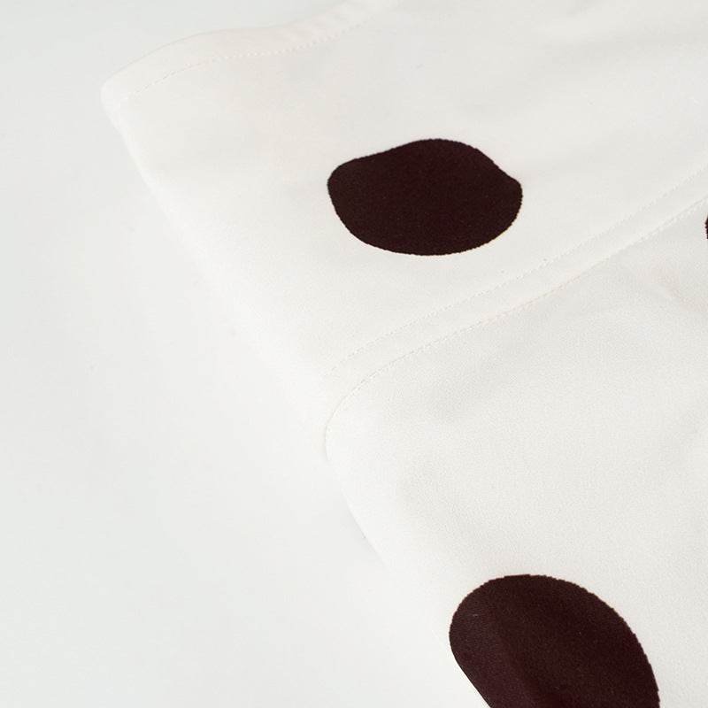 olène Jupe Midi Femme à Pois Taille Haute