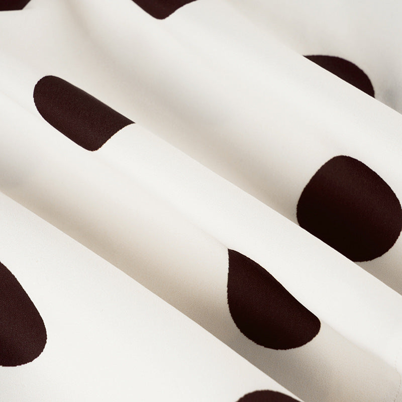olène Jupe Midi Femme à Pois Taille Haute