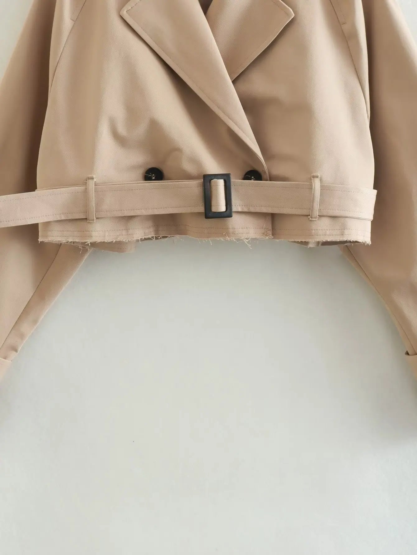 Trench Court Femme Ceinturé Style Classique