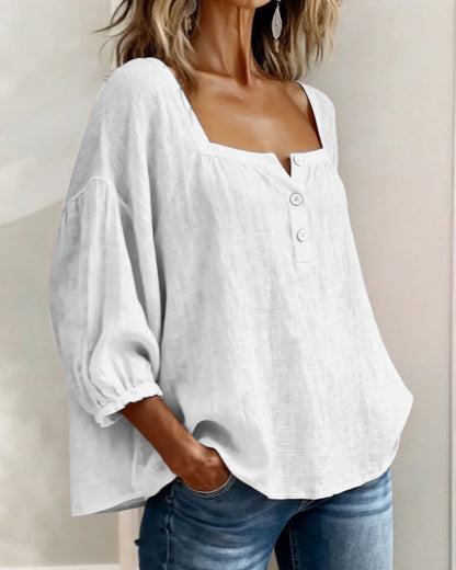 CLERINNE | BLOUSE À COL CARRE POUR FEMMES