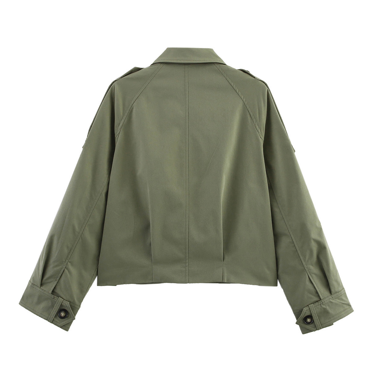 Veste Utility Courte Zippée à Poches Cargo