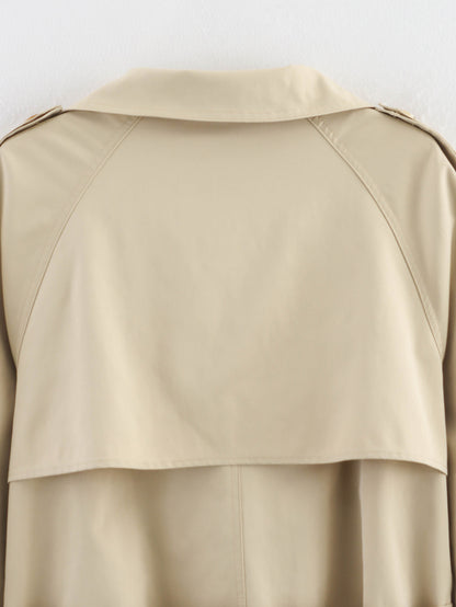 Céleste Trench Court Femme à Col Montant