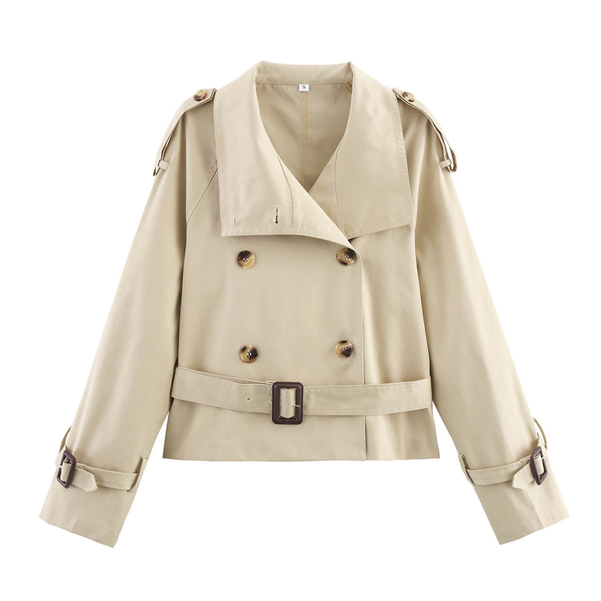 Céleste Trench Court Femme à Col Montant