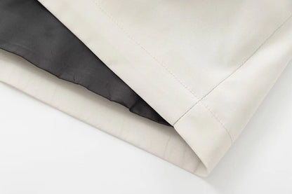 Veste Trench Courte Croisée Beige Élégante