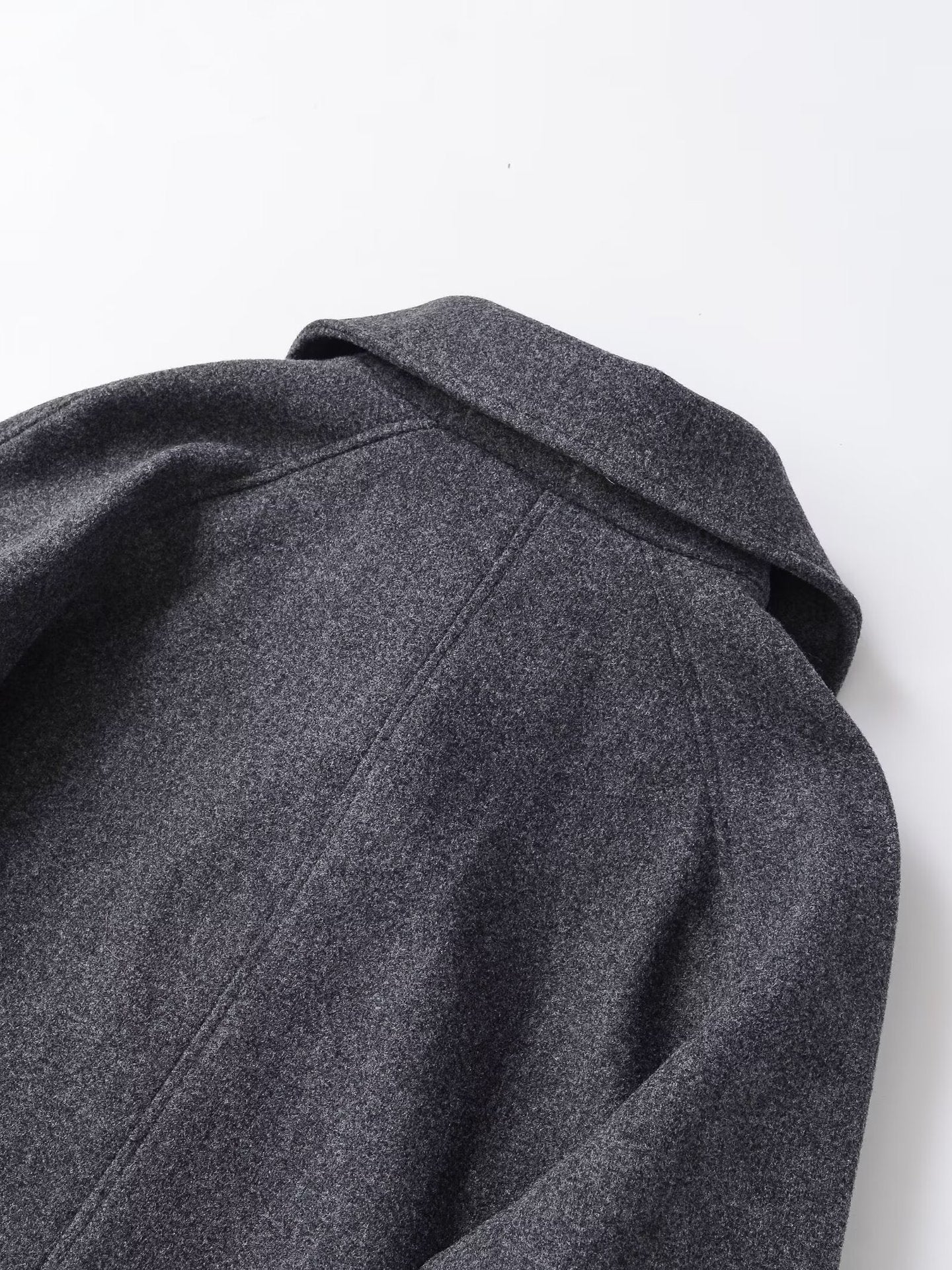 Veste Courte Gris Foncé en Mélange Laine™