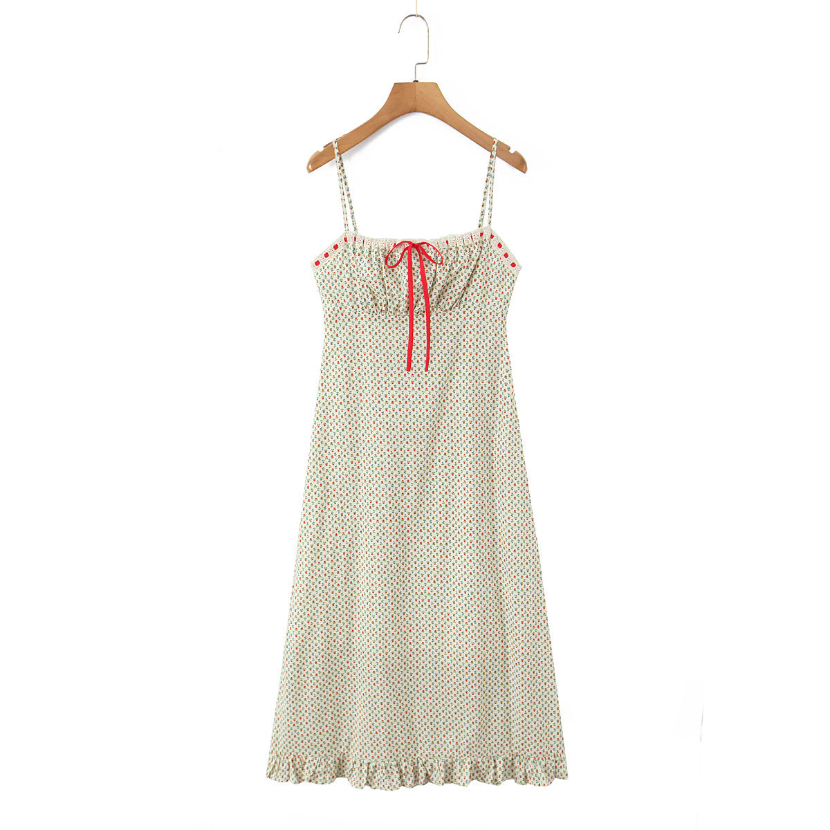Robe Midi Imprimé Fraises en Coton – Style Vintage
