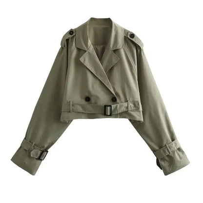 Trench Court Femme Ceinturé Style Classique