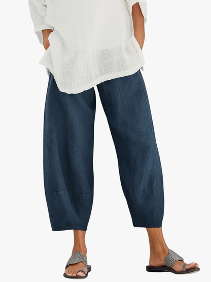 CLERINNE | PANTALONS CROP EN COTON POUR FEMMES