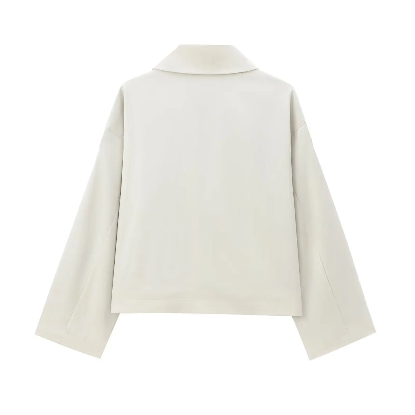 Veste Trench Courte Croisée Beige Élégante