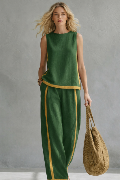 CLERINNE | ENSEMBLE LIN CHIC POUR FEMME