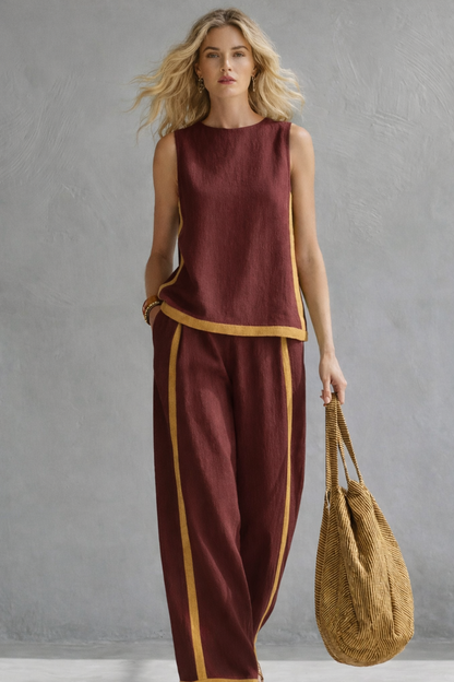 CLERINNE | ENSEMBLE LIN CHIC POUR FEMME