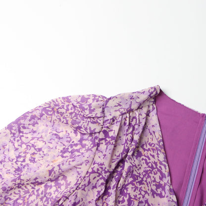 Robe Midi Chiffon Fleurie Violet