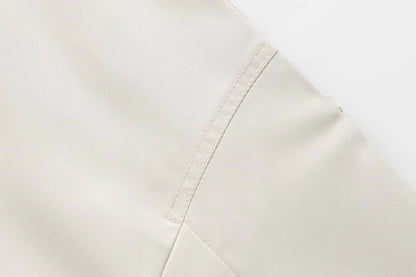 Veste Trench Courte Croisée Beige Élégante