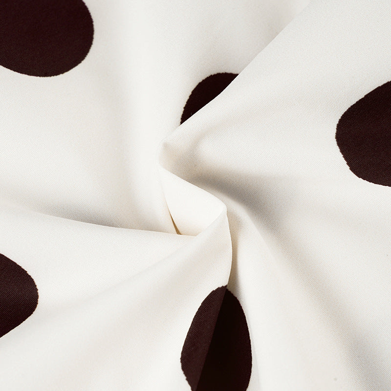 olène Jupe Midi Femme à Pois Taille Haute
