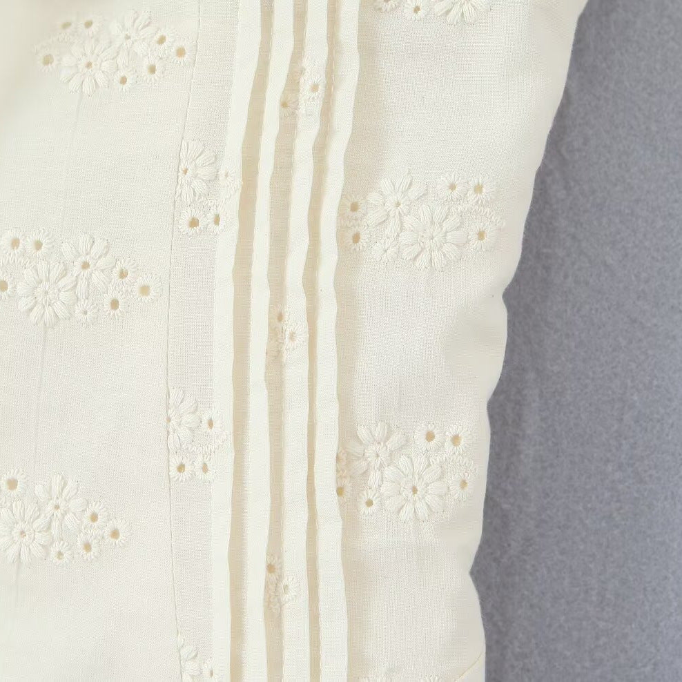 Robe Mini Blanche Froncée Dentelle & Nœuds