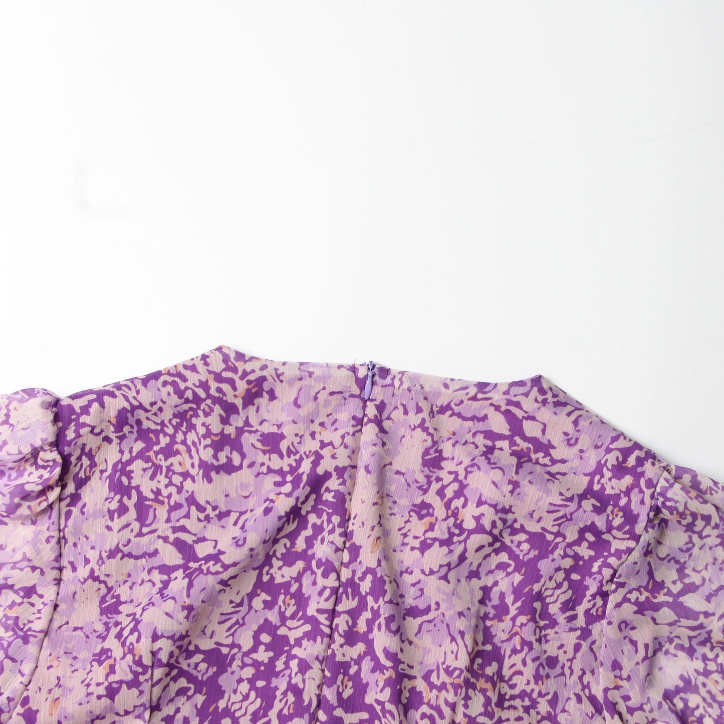 Robe Midi Chiffon Fleurie Violet