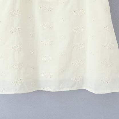 Robe Mini Blanche Froncée Dentelle & Nœuds