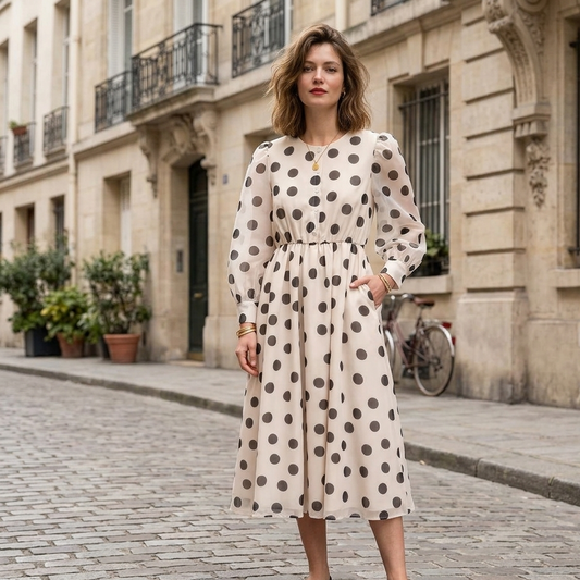 Robe Midi Jaqlyn à Pois