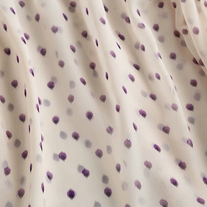 Solène Blouse Femme en Mousseline à Pois