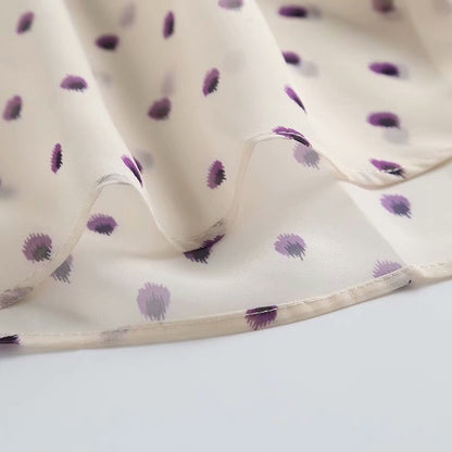 Solène Blouse Femme en Mousseline à Pois